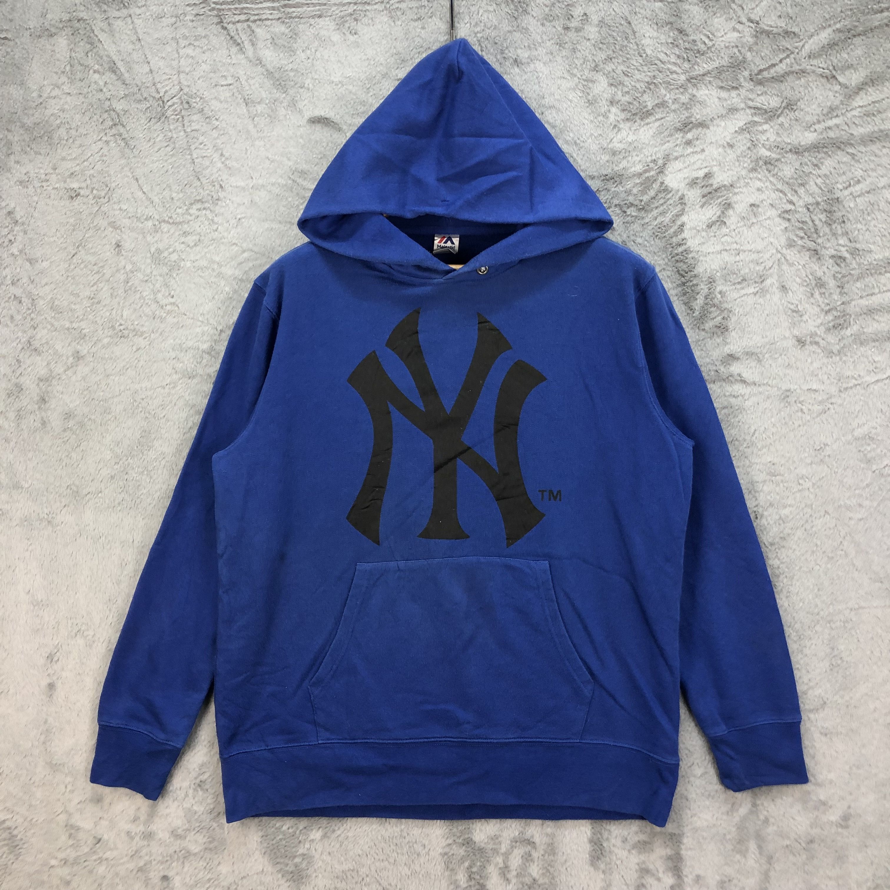 Majestic NY Big Logo Pullover Blue Hoodies Majestic #5000-35 Size US XL / EU 56 / 4 - 1 Thumbnail