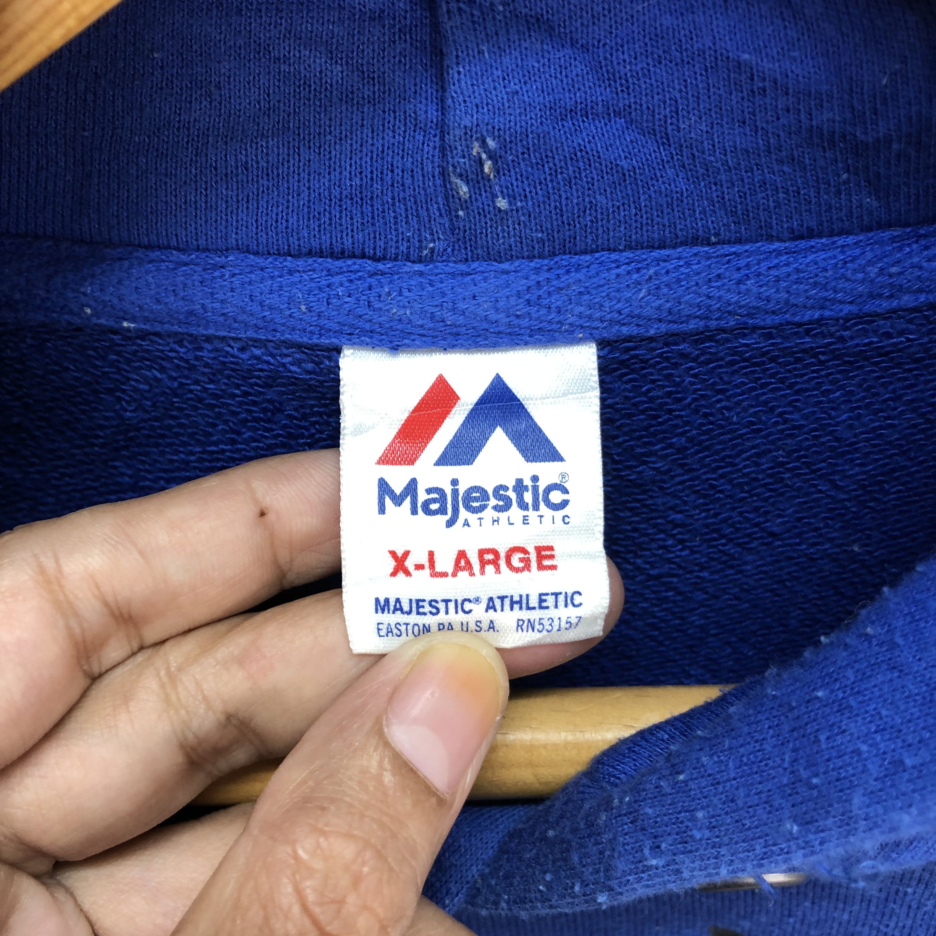 Majestic NY Big Logo Pullover Blue Hoodies Majestic #5000-35 Size US XL / EU 56 / 4 - 7 Thumbnail