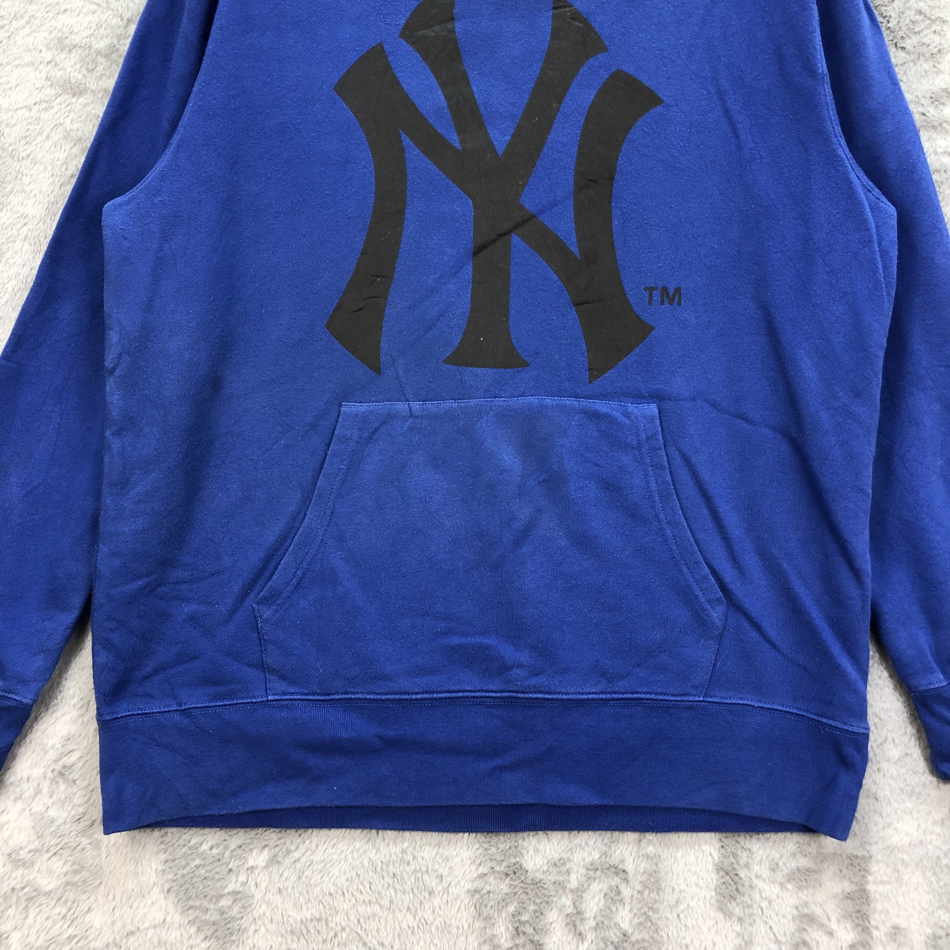 Majestic NY Big Logo Pullover Blue Hoodies Majestic #5000-35 Size US XL / EU 56 / 4 - 4 Thumbnail