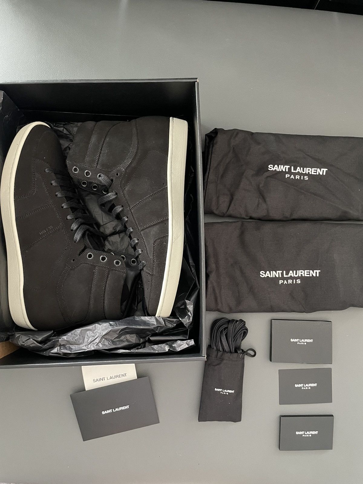 Hedi Slimane × Saint Laurent Paris × Yves Saint Laurent Brand NEW Runway Saint Laurent Suede Leather Sneakers Size US 9 / EU 42 - 18 Thumbnail