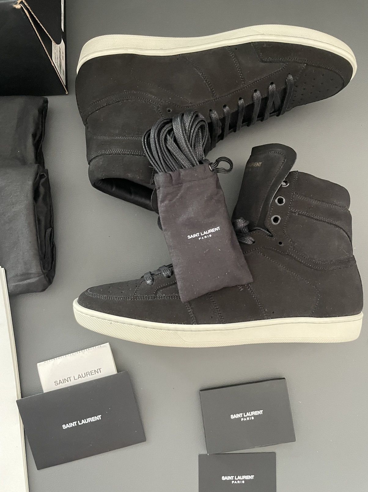 Hedi Slimane × Saint Laurent Paris × Yves Saint Laurent Brand NEW Runway Saint Laurent Suede Leather Sneakers Size US 9 / EU 42 - 4 Thumbnail