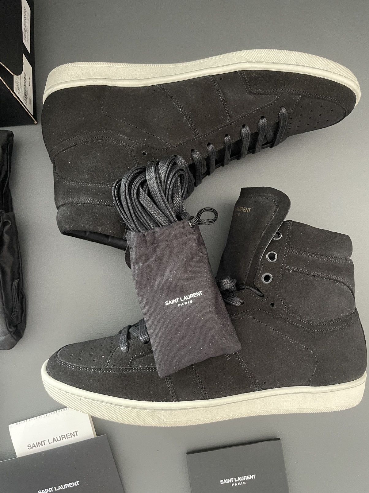 Hedi Slimane × Saint Laurent Paris × Yves Saint Laurent Brand NEW Runway Saint Laurent Suede Leather Sneakers Size US 9 / EU 42 - 2 Thumbnail