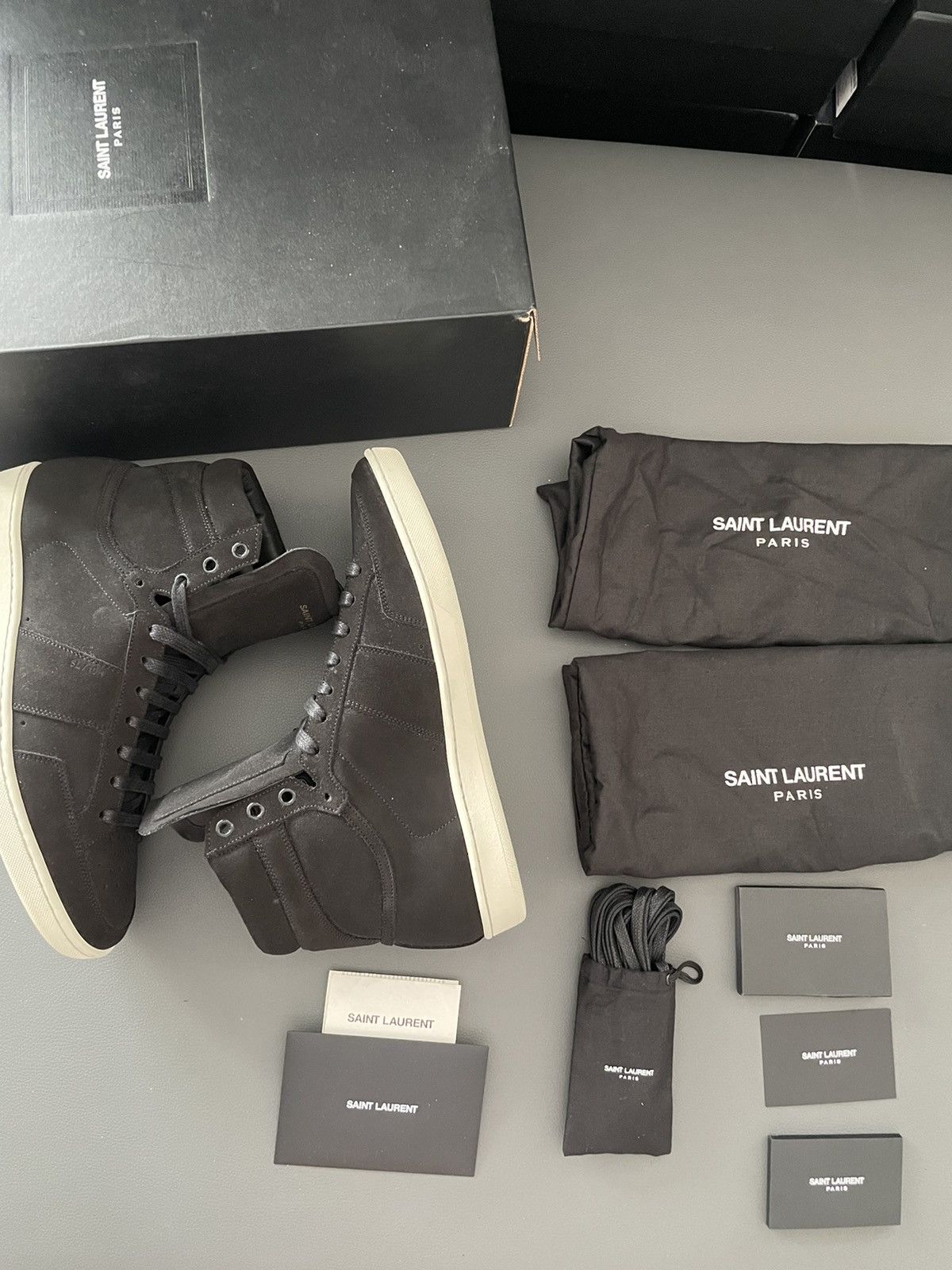 Hedi Slimane × Saint Laurent Paris × Yves Saint Laurent Brand NEW Runway Saint Laurent Suede Leather Sneakers Size US 9 / EU 42 - 17 Thumbnail