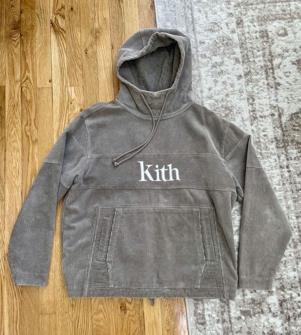 Kith corduroy best sale double pocket hoodie