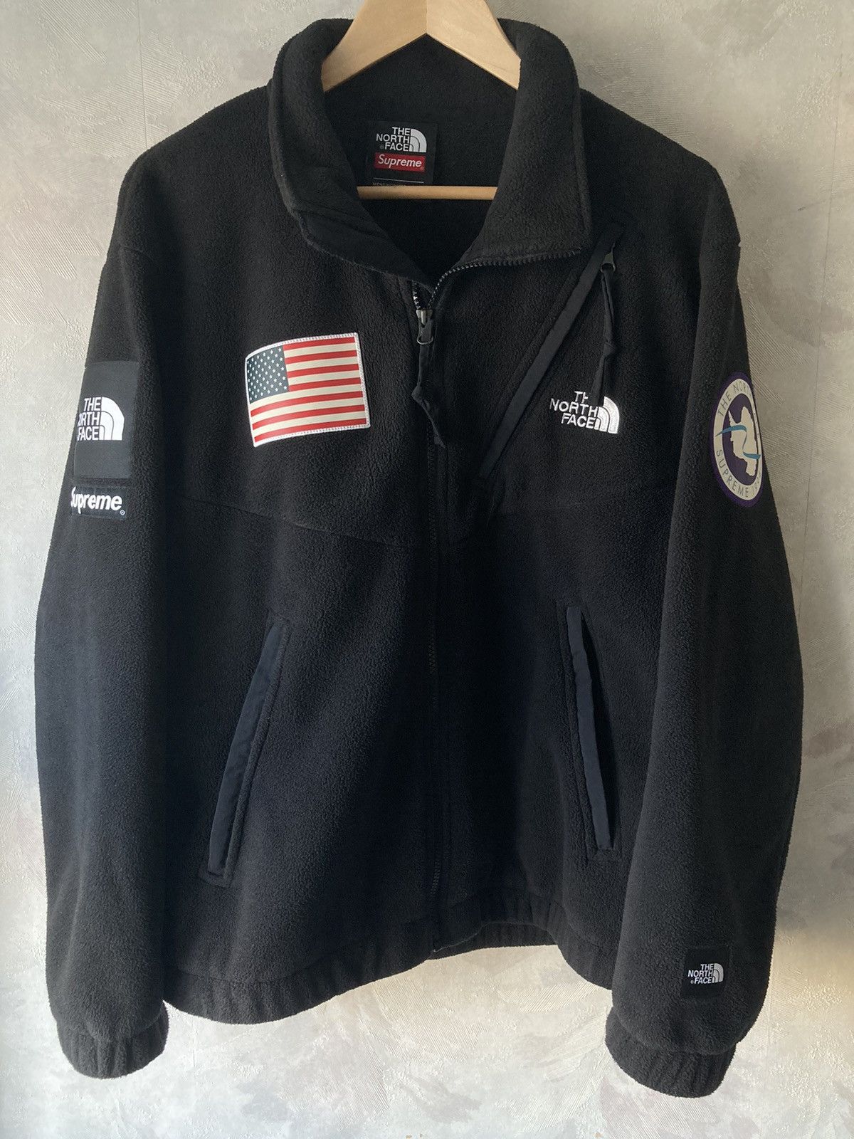 Pre-owned Supreme X The North Face Supreme X Tnf Antarctica Expedition Fleece Jacket In Black
