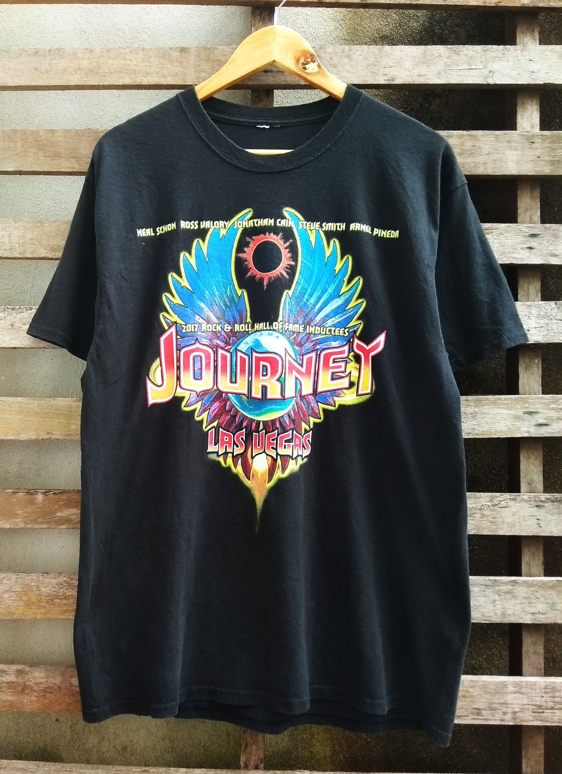 Journey band x hard rock cafe las vegas tshirt