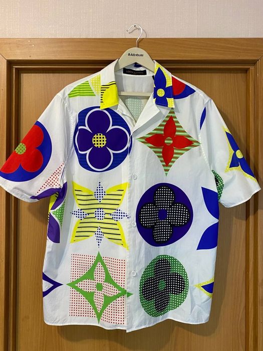 Louis Vuitton, Shirts, 220 Louis Vuitton Virgil Multicolor Monogram Hawaiian  Shirt Xl
