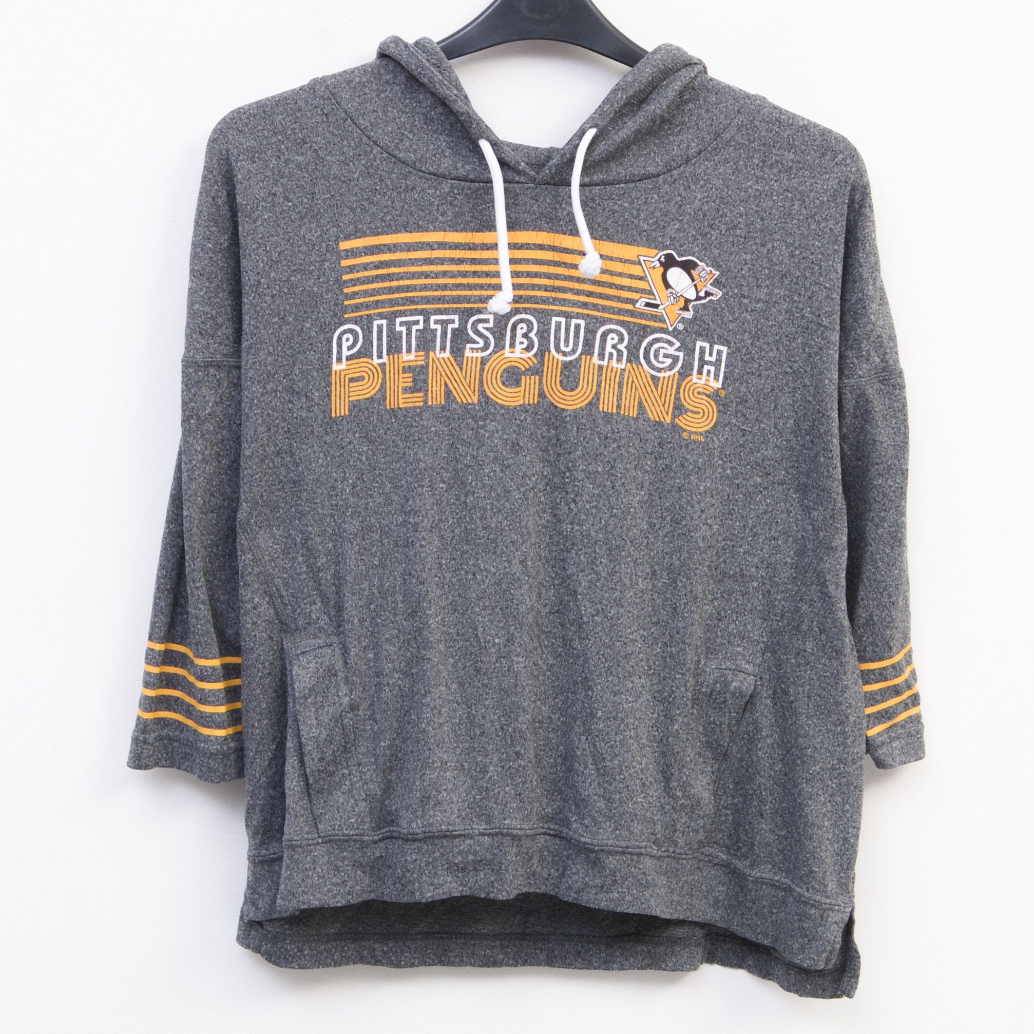 NHL Pittsburgh Penguins Women L Hoodie Jumper Pullover Grey Top Size L / US 10 / IT 46 - 1 Thumbnail