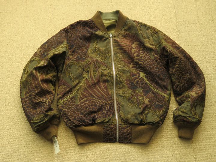 RRL Ralph Lauren Olive Eagle RRL Double RL Reversible Flight Jacket Size US S / EU 44-46 / 1 - 1 Thumbnail
