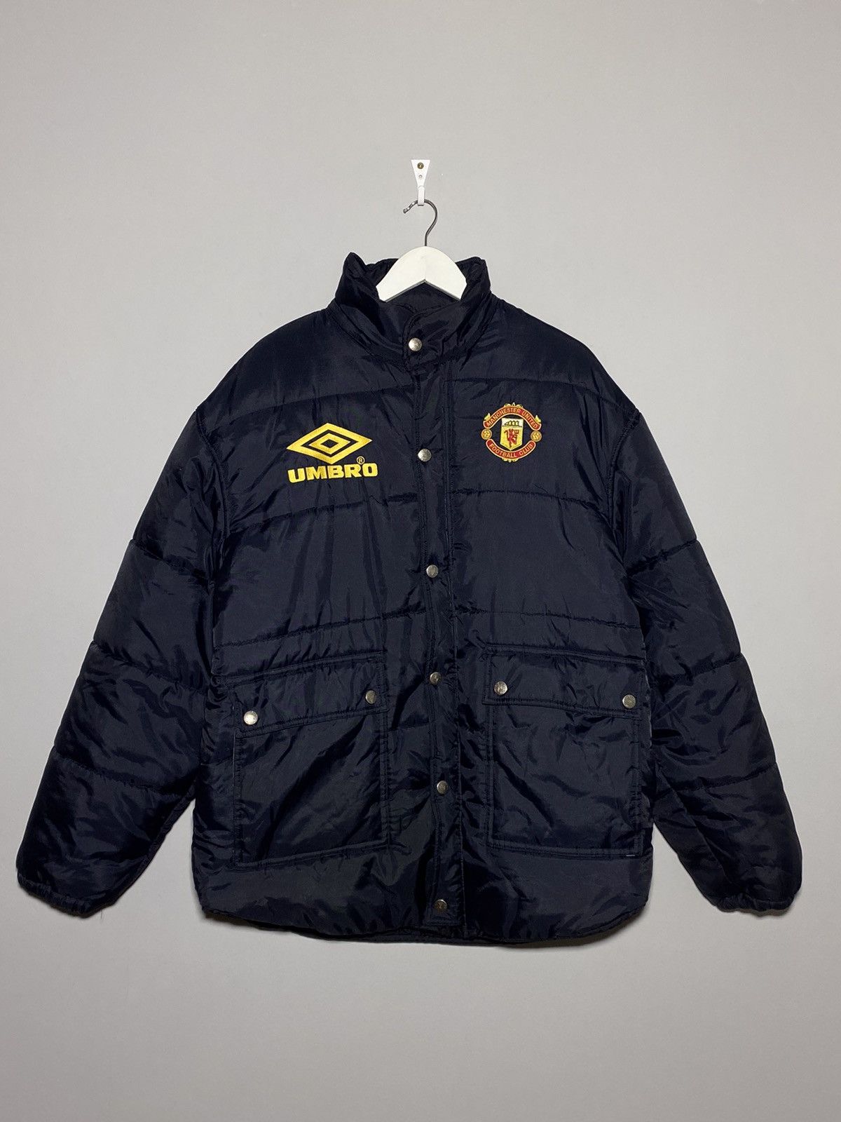 Vintage Vintage 90's Manchester United Umbro Rare Winter Jacket Grailed