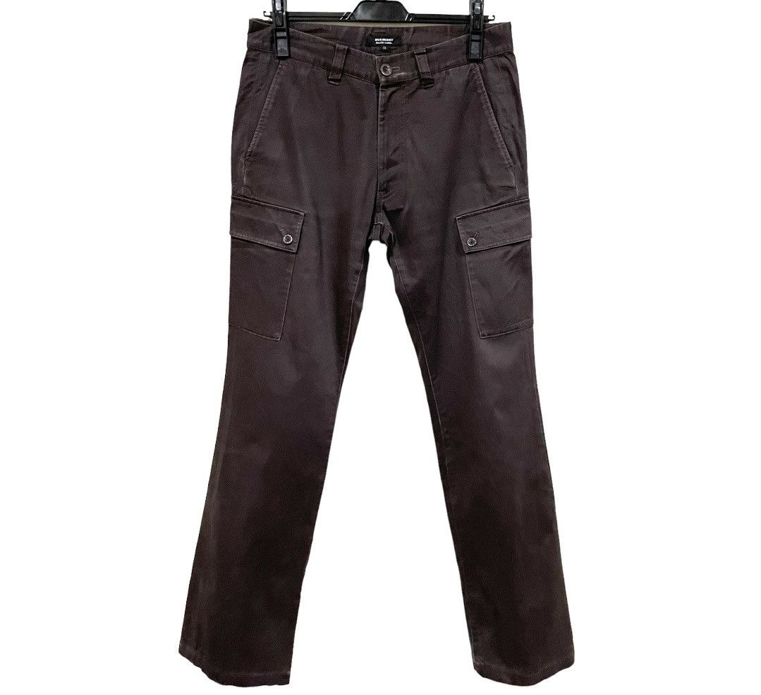 Black Label Vintage Burberry Black Label Flap Checked Pocket Cargo Pants Size US 30 / EU 46 - 1 Thumbnail