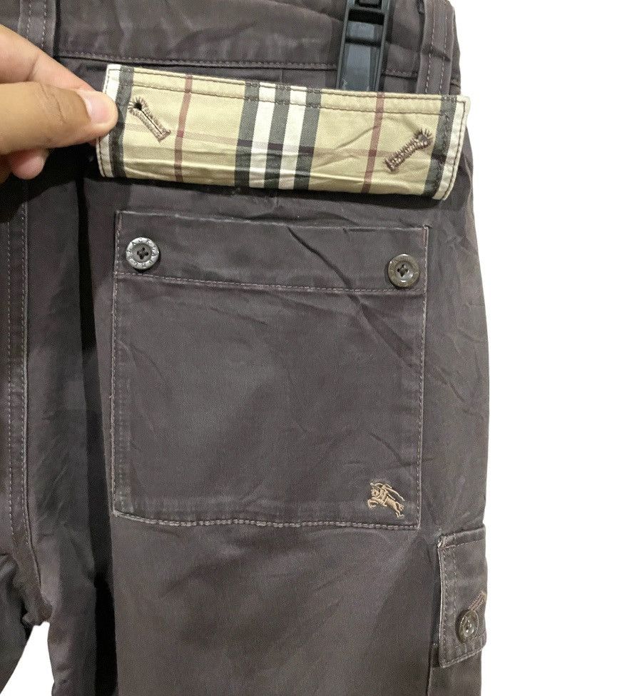 Black Label Vintage Burberry Black Label Flap Checked Pocket Cargo Pants Size US 30 / EU 46 - 10 Thumbnail