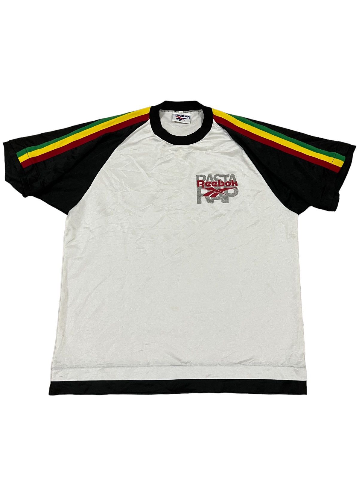 Rap Tees DOPE🔥80s Reebok Rasta Rap Reggae HipHop Jersey Size US L / EU 52-54 / 3 - 2 Thumbnail