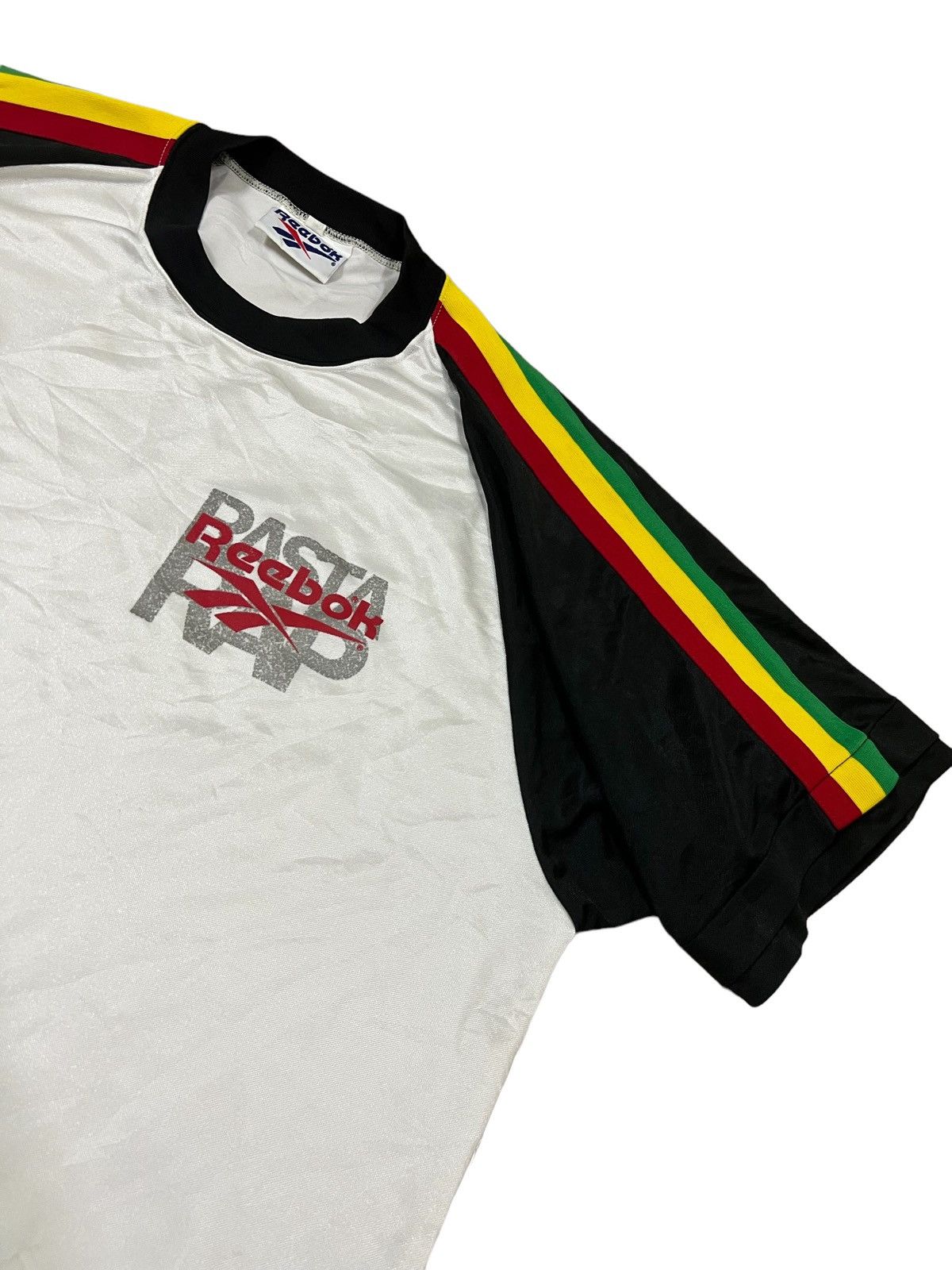 Rap Tees DOPE🔥80s Reebok Rasta Rap Reggae HipHop Jersey Size US L / EU 52-54 / 3 - 1 Thumbnail