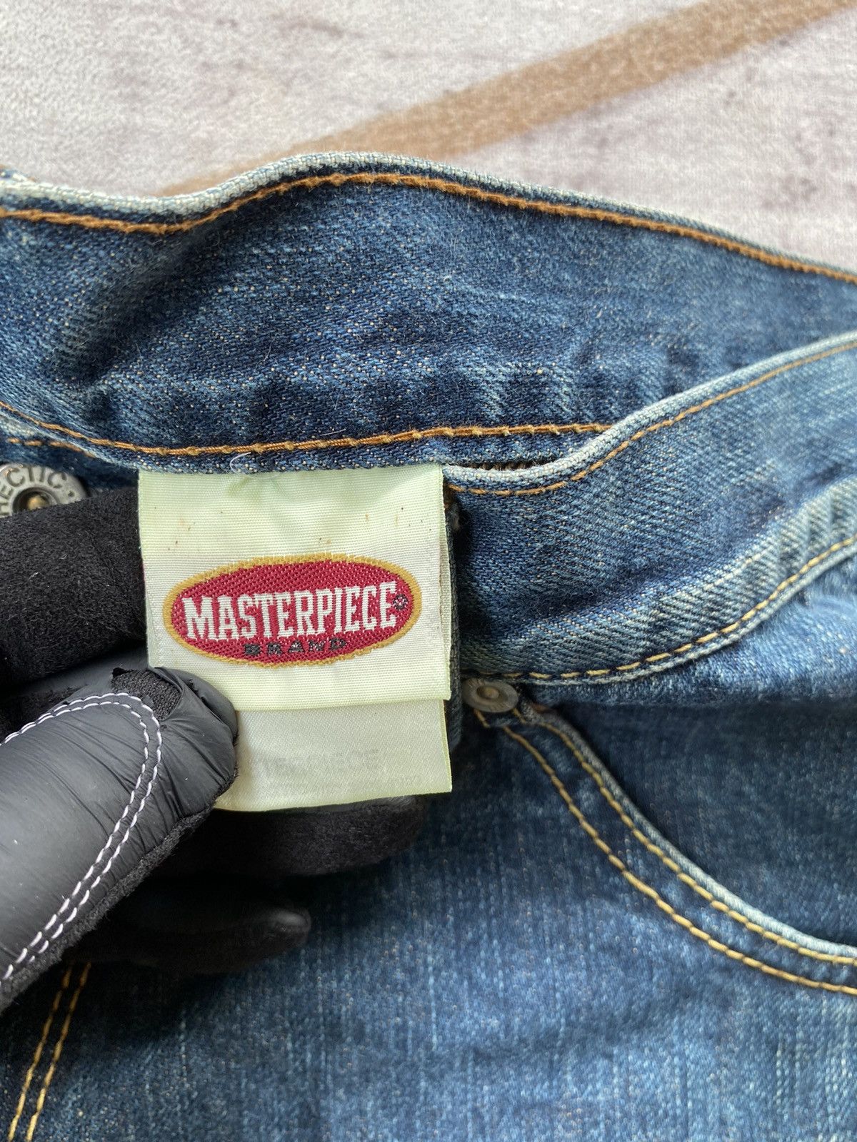 MasterPiece Vintage Masterpiece by Hectic Denim Jeans Size US 33 - 15 Thumbnail
