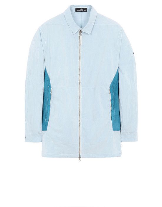 Stone island zip shirt hot sale jacket