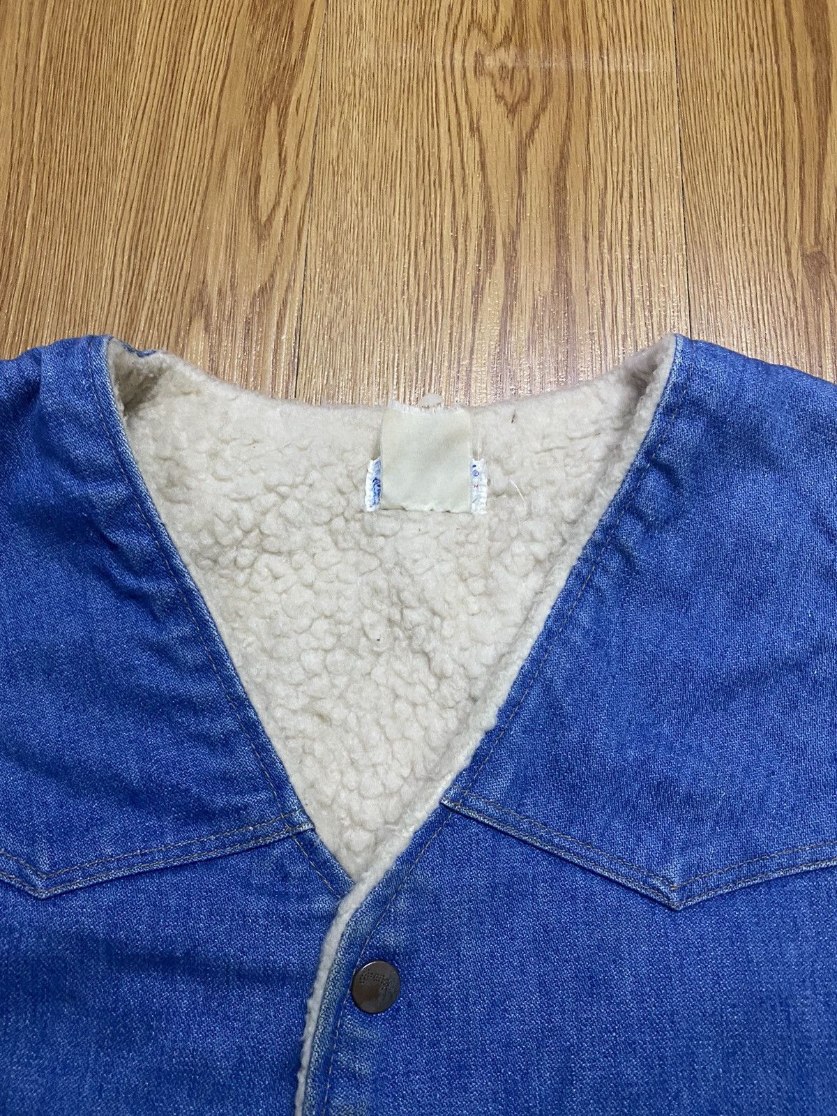 Vintage × Wrangler Vintage Wrangler Denim Sherpa Vest Jacket Size US M / EU 48-50 / 2 - 6 Thumbnail
