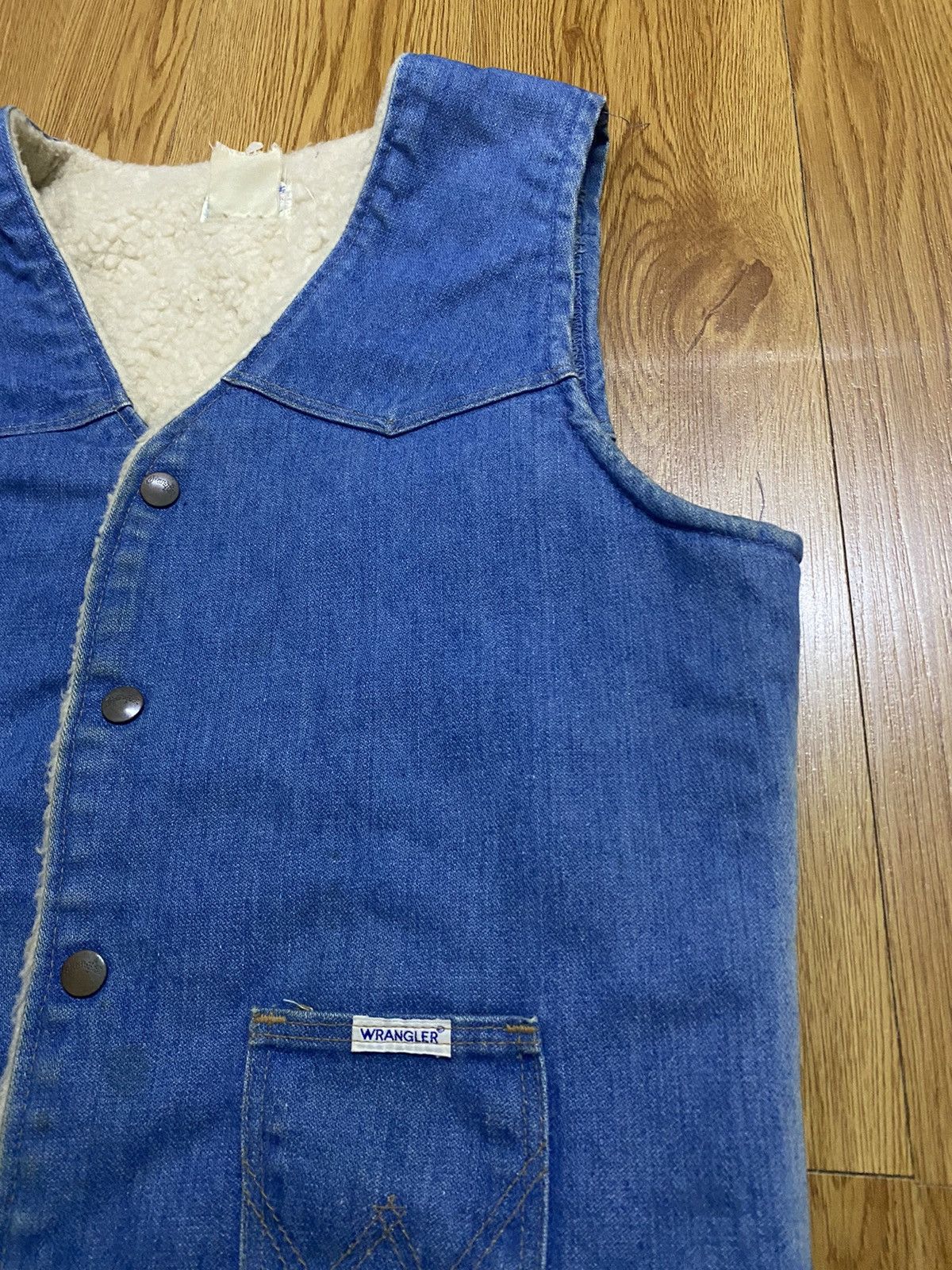 Vintage × Wrangler Vintage Wrangler Denim Sherpa Vest Jacket Size US M / EU 48-50 / 2 - 4 Thumbnail