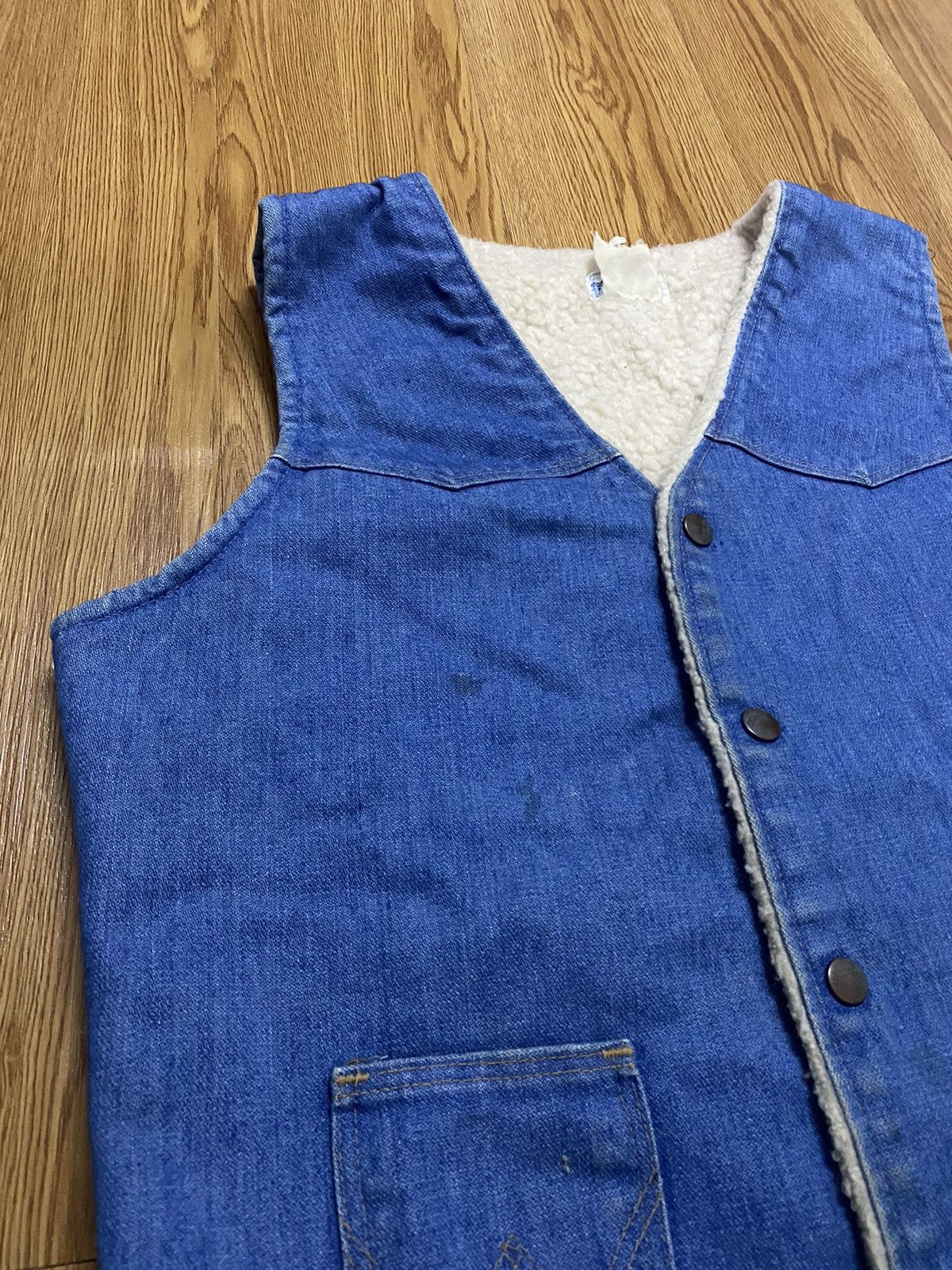 Vintage × Wrangler Vintage Wrangler Denim Sherpa Vest Jacket Size US M / EU 48-50 / 2 - 5 Thumbnail