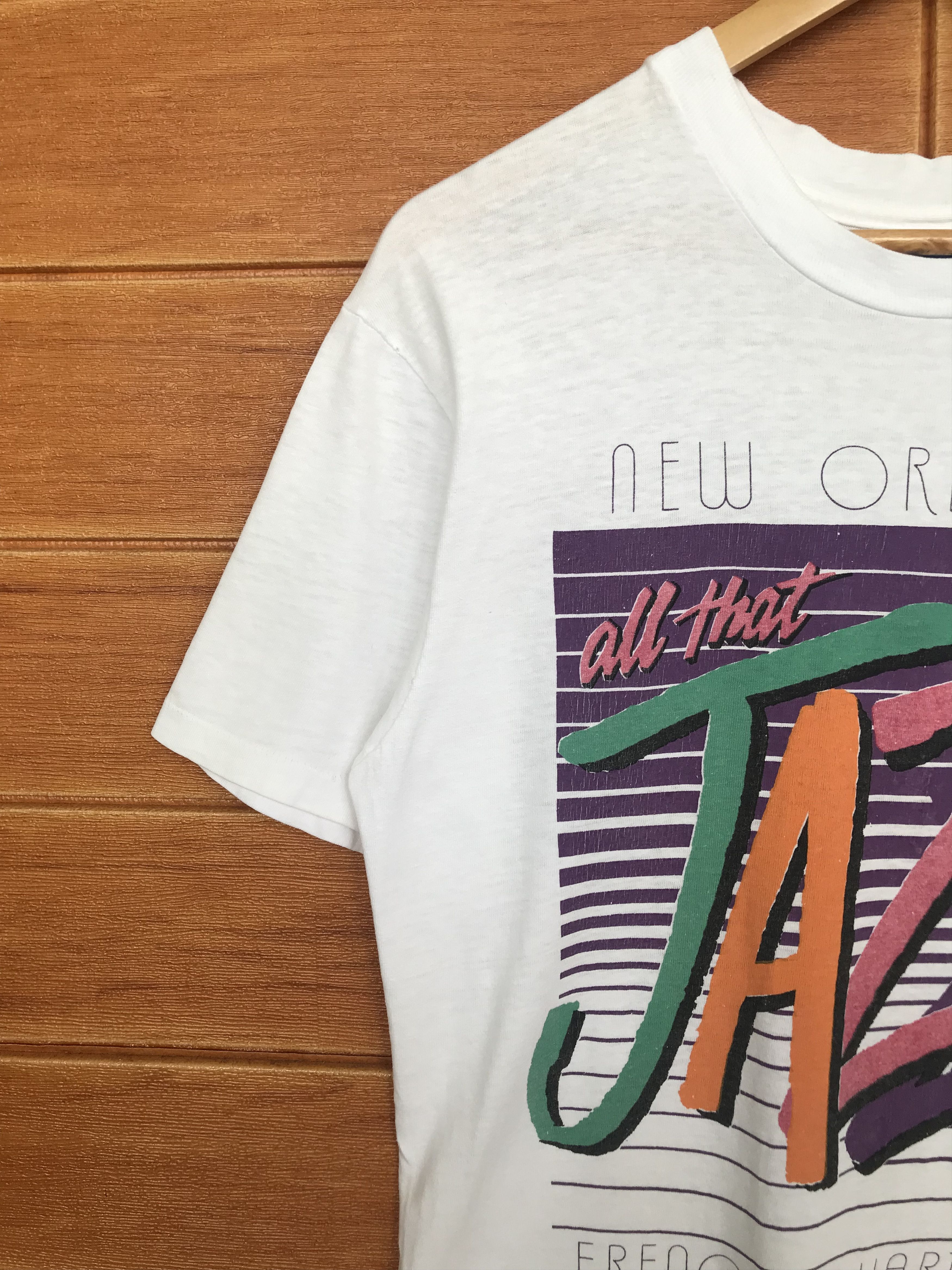 Vintage 90s NEW ORLEANS JAZZ French Quarter Graphic Art Size US M / EU 48-50 / 2 - 5 Thumbnail