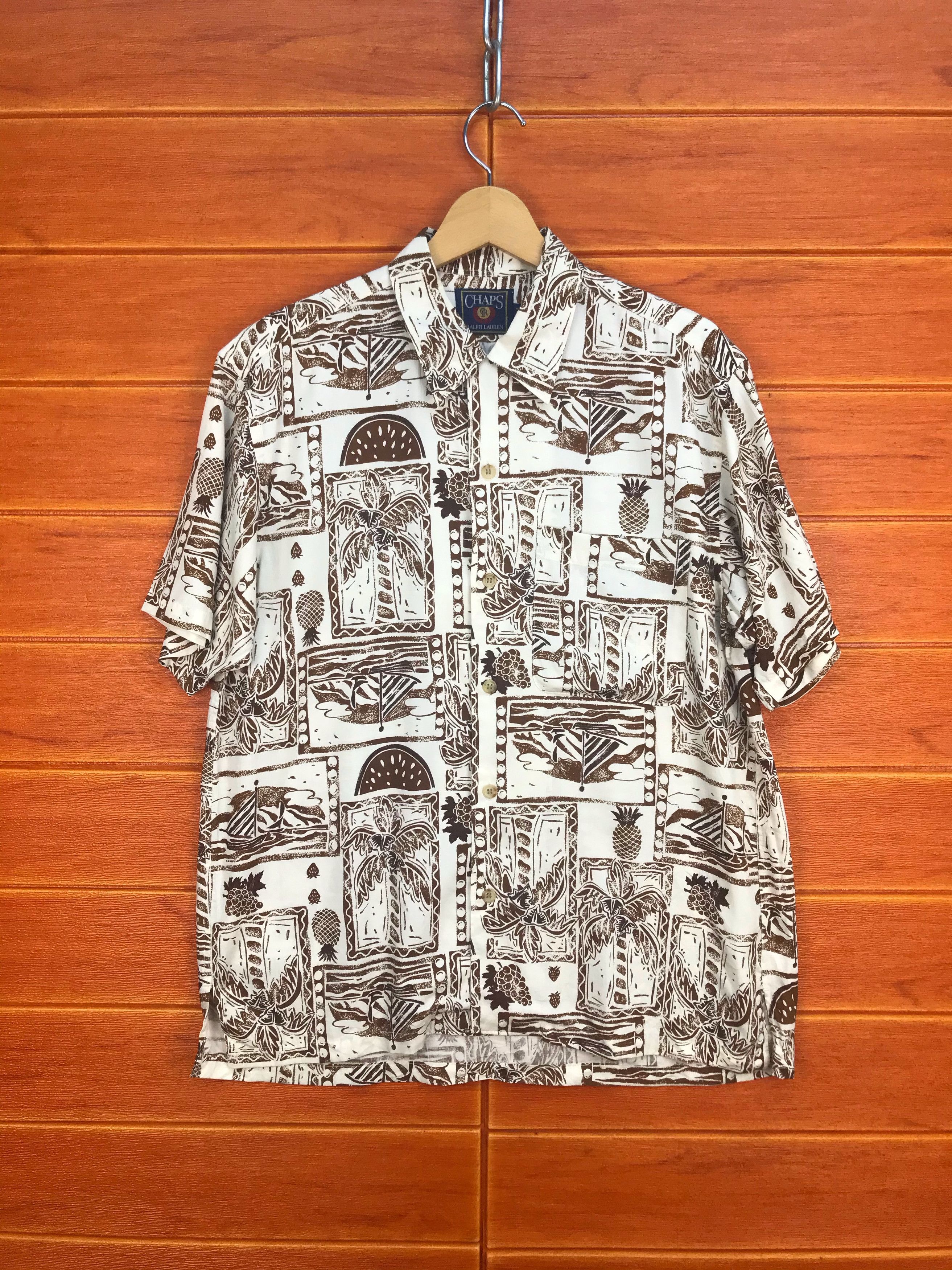 Chaps Ralph Lauren Vintage 90s CHAPS Ralph Lauren Hawaiian Shirt Size US M / EU 48-50 / 2 - 1 Thumbnail