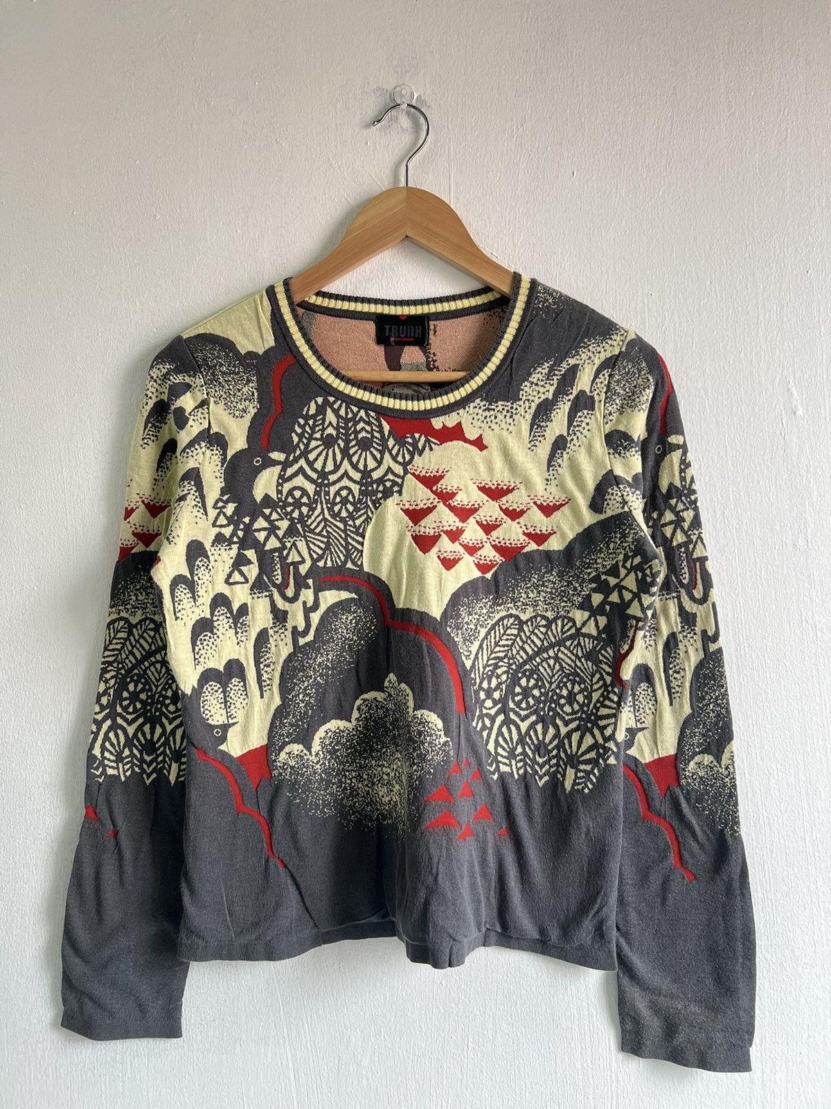 Hiroko Koshino Homme × Japanese Brand × Vintage VINTAGE HIROKO KOSHINO FULLPRINT TEE Size S / US 4 / IT 40 - 1 Thumbnail