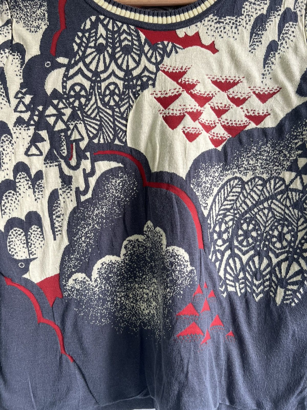 Hiroko Koshino Homme × Japanese Brand × Vintage VINTAGE HIROKO KOSHINO FULLPRINT TEE Size S / US 4 / IT 40 - 3 Thumbnail