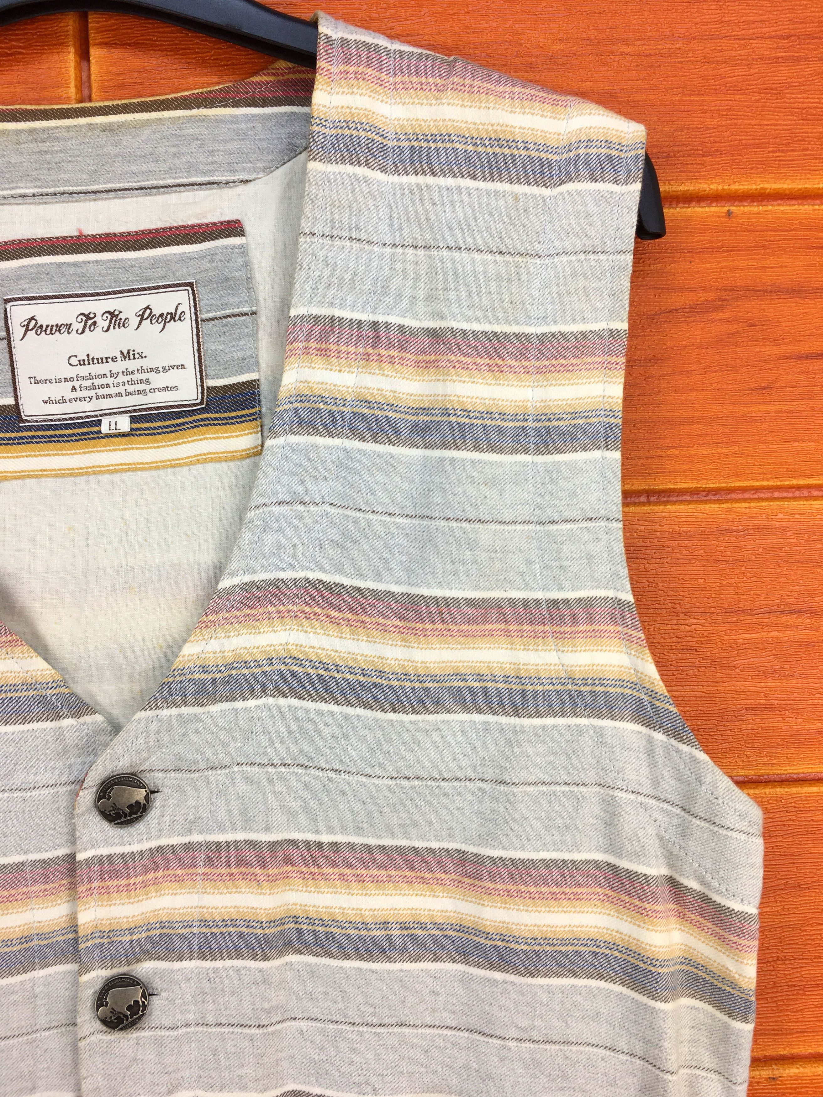 Japanese Brand Power To The People Culture Mix Navajo Vest Size US L / EU 52-54 / 3 - 5 Thumbnail