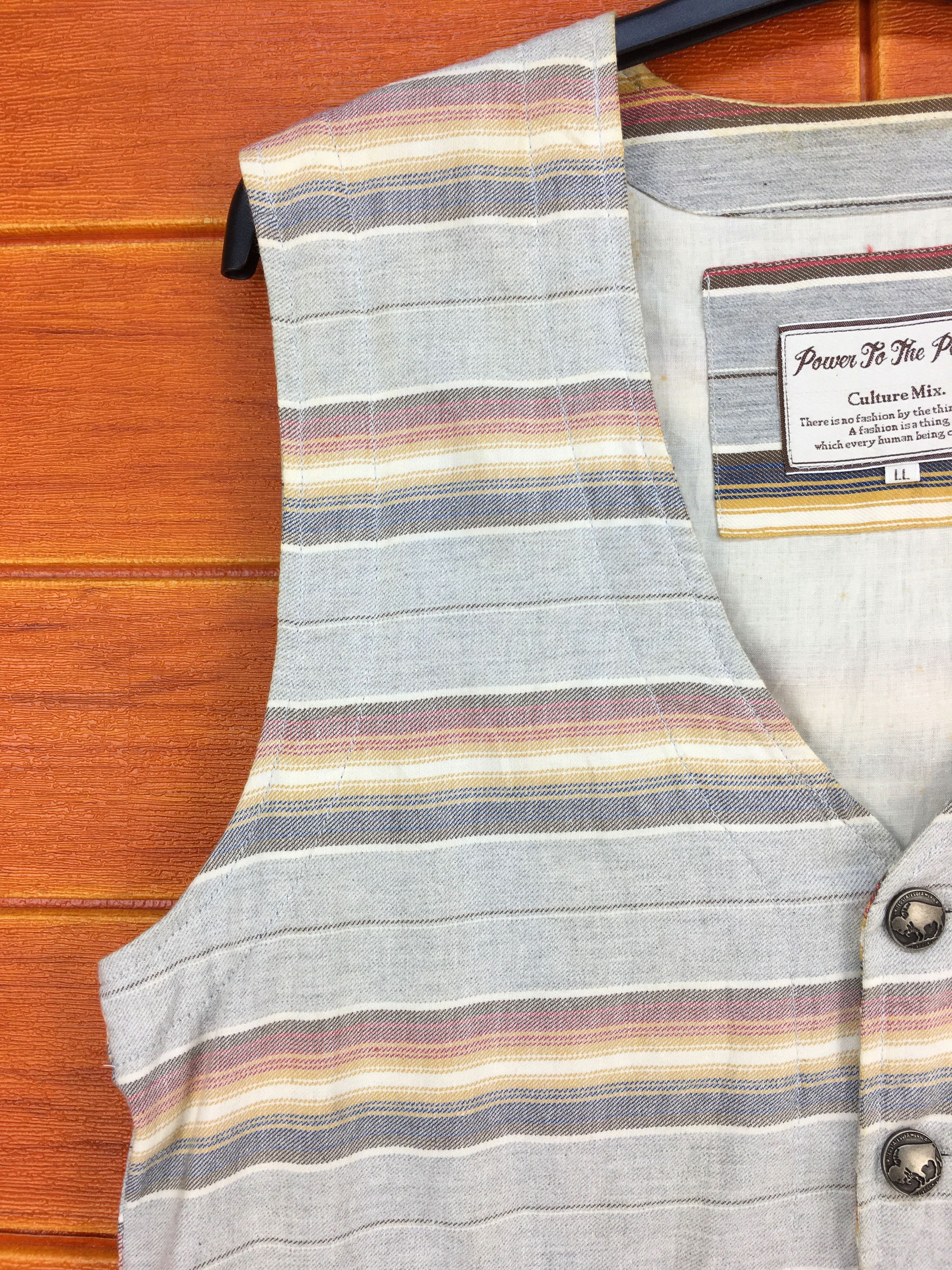 Japanese Brand Power To The People Culture Mix Navajo Vest Size US L / EU 52-54 / 3 - 2 Thumbnail