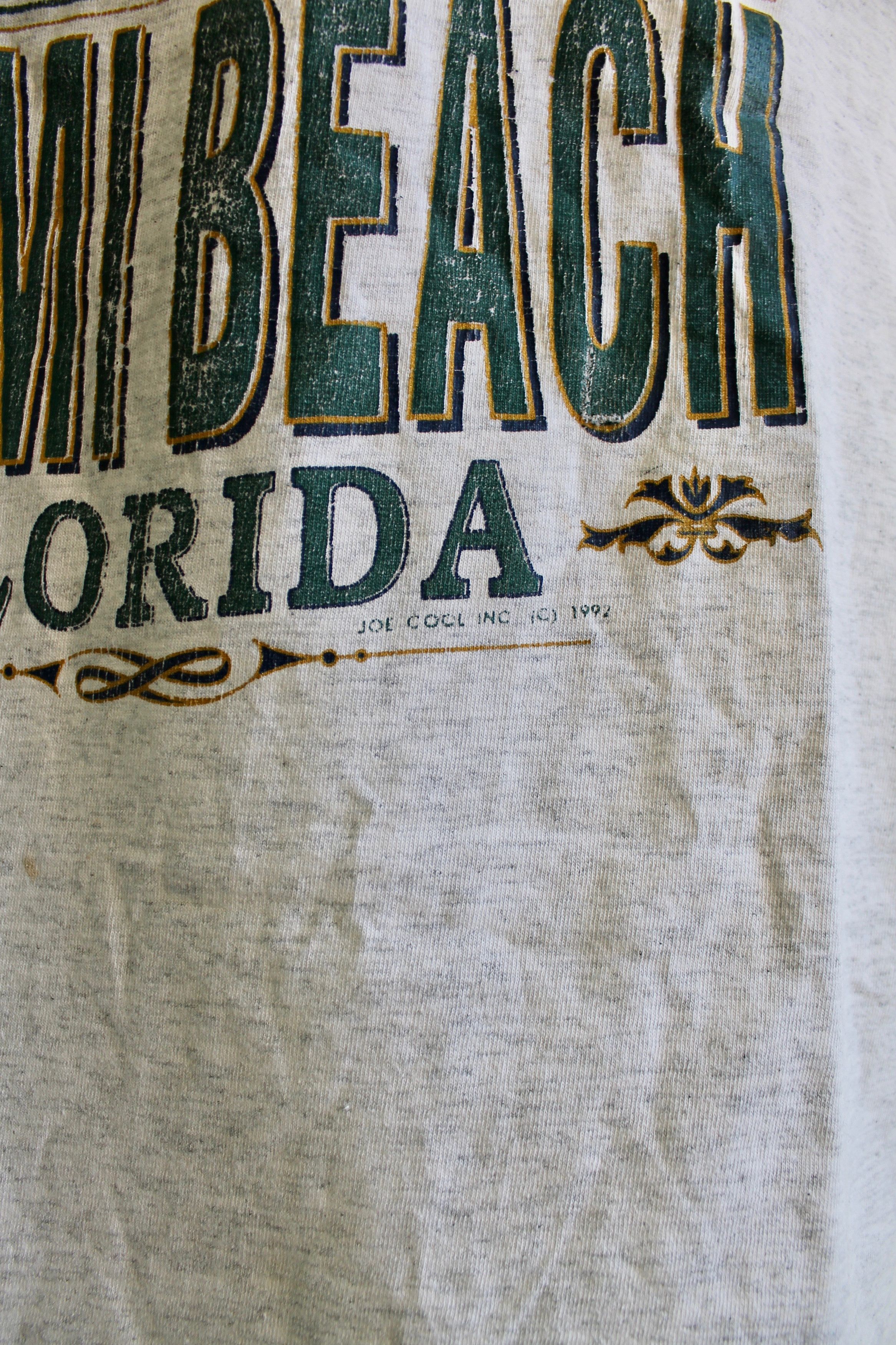 Vintage 1992 Printees Joe Cool USA Miami Beach Florida Sleeveless Size US XL / EU 56 / 4 - 5 Thumbnail