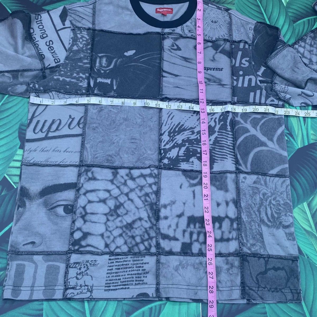 Supreme Mosaic patchwork l/s top | Grailed