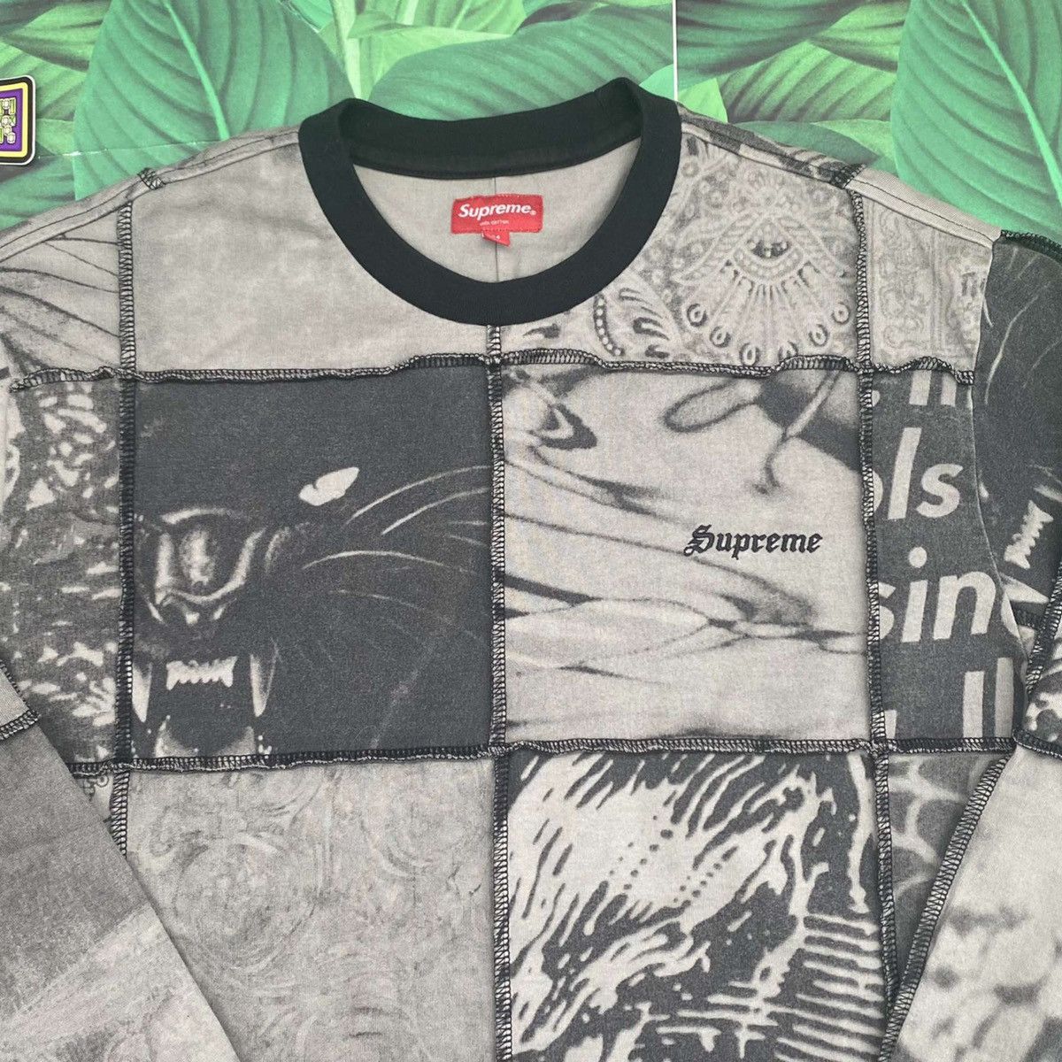 Supreme Mosaic patchwork l/s top Size US M / EU 48-50 / 2 - 4 Thumbnail