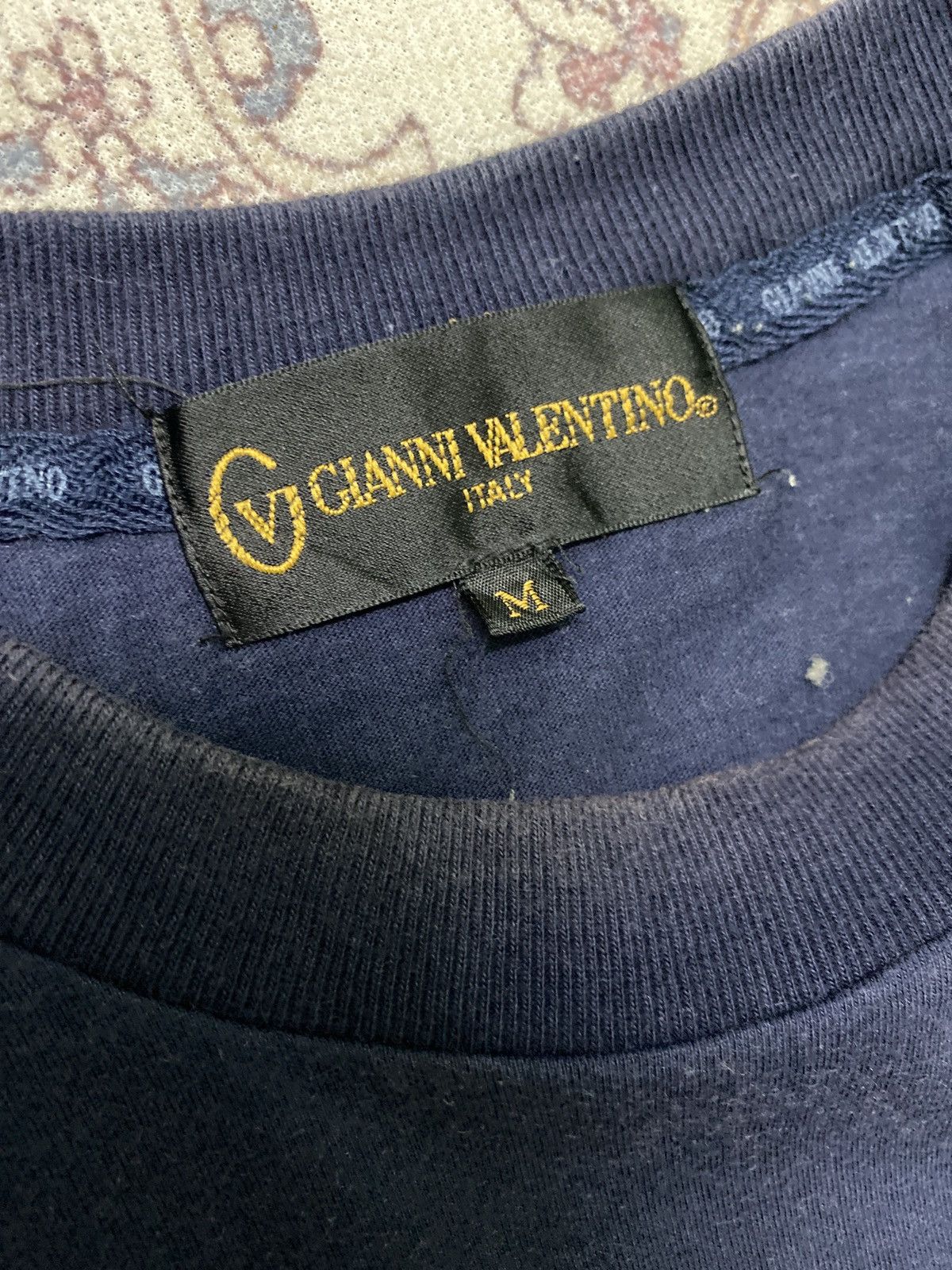 Gianni Valentino × Vintage VINTAGE GIANNI VALENTINO MARINE EMBROIDERED FADED TSHIRT Size US S / EU 44-46 / 1 - 8 Thumbnail