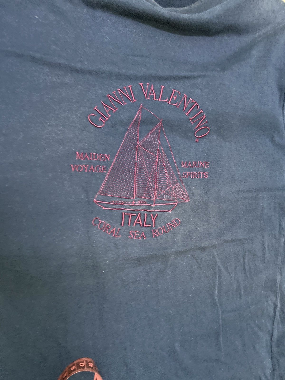 Gianni Valentino × Vintage VINTAGE GIANNI VALENTINO MARINE EMBROIDERED FADED TSHIRT Size US S / EU 44-46 / 1 - 7 Thumbnail