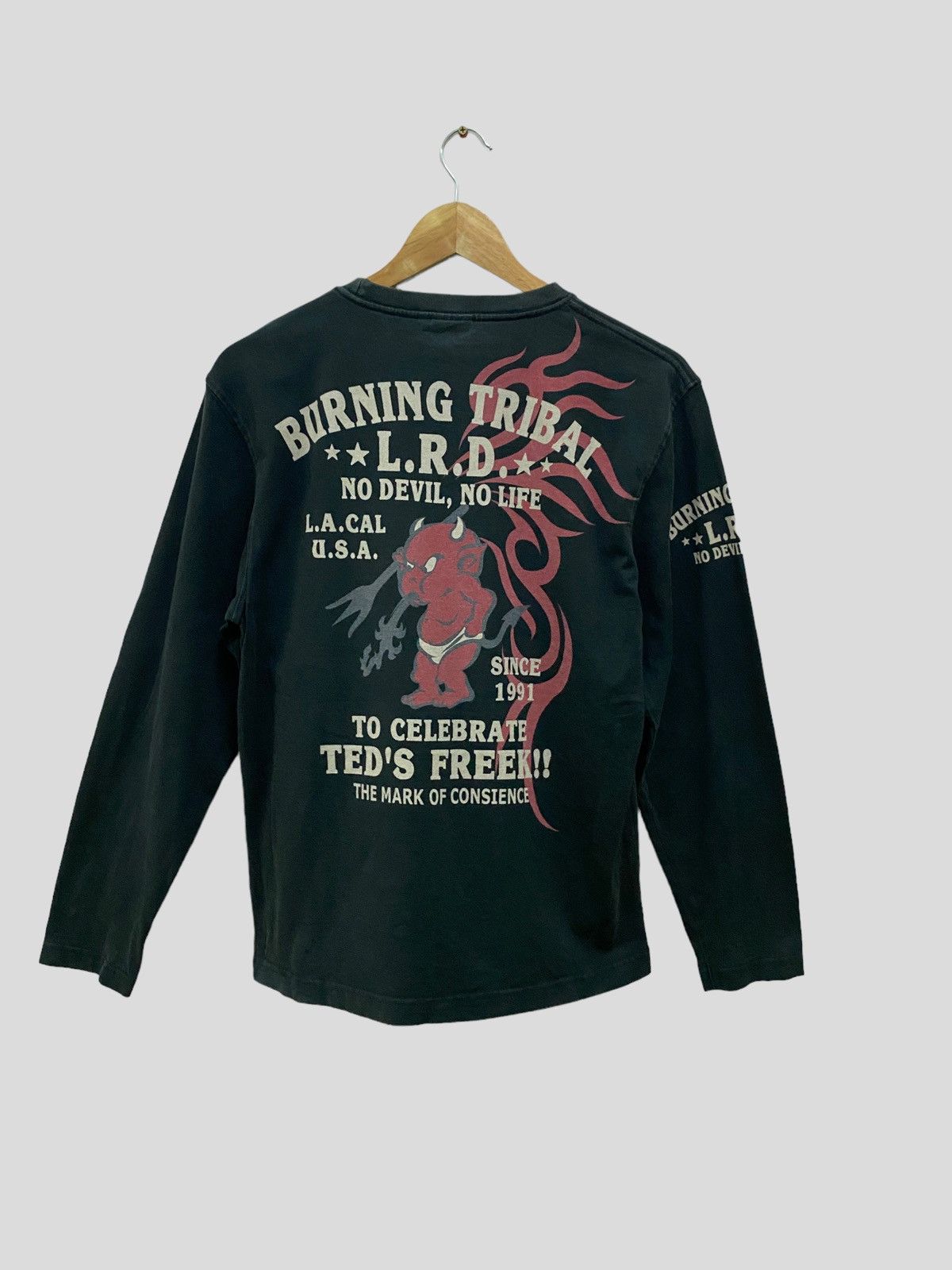 Tedman 💥 VINTAGE TEDMAN NO DEVIL NO LIFE LONG SLEEVES SHIRT Size US S / EU 44-46 / 1 - 1 Thumbnail