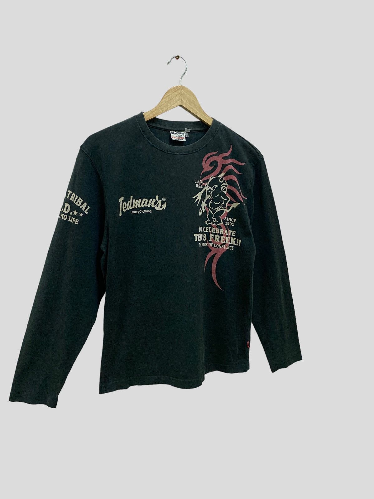Tedman 💥 VINTAGE TEDMAN NO DEVIL NO LIFE LONG SLEEVES SHIRT Size US S / EU 44-46 / 1 - 3 Thumbnail