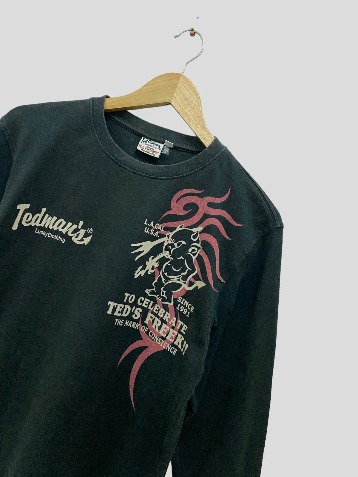 Tedman 💥 VINTAGE TEDMAN NO DEVIL NO LIFE LONG SLEEVES SHIRT Size US S / EU 44-46 / 1 - 4 Thumbnail