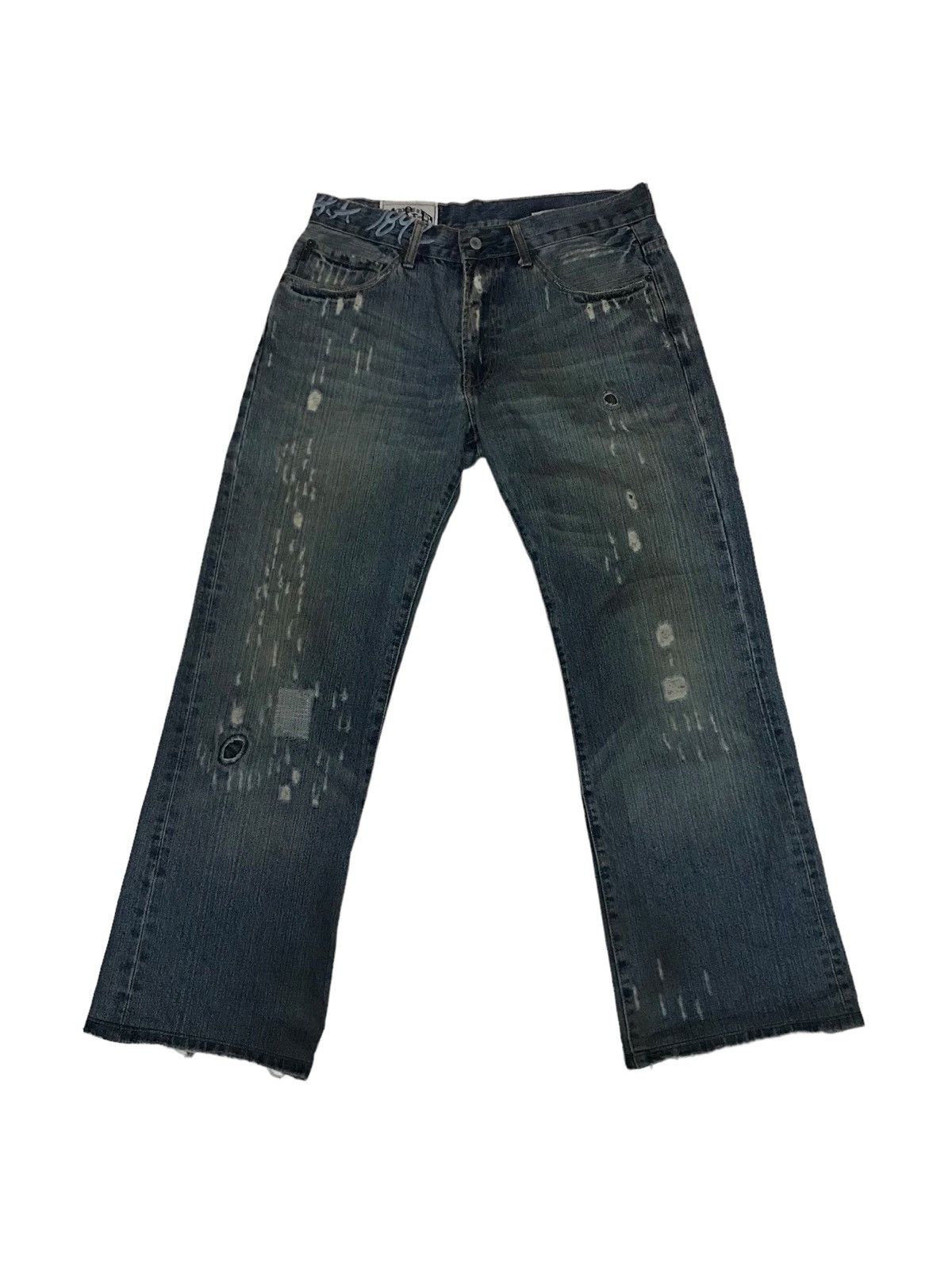 Abercrombie & Fitch Bootcut Denim Jeans Distressed