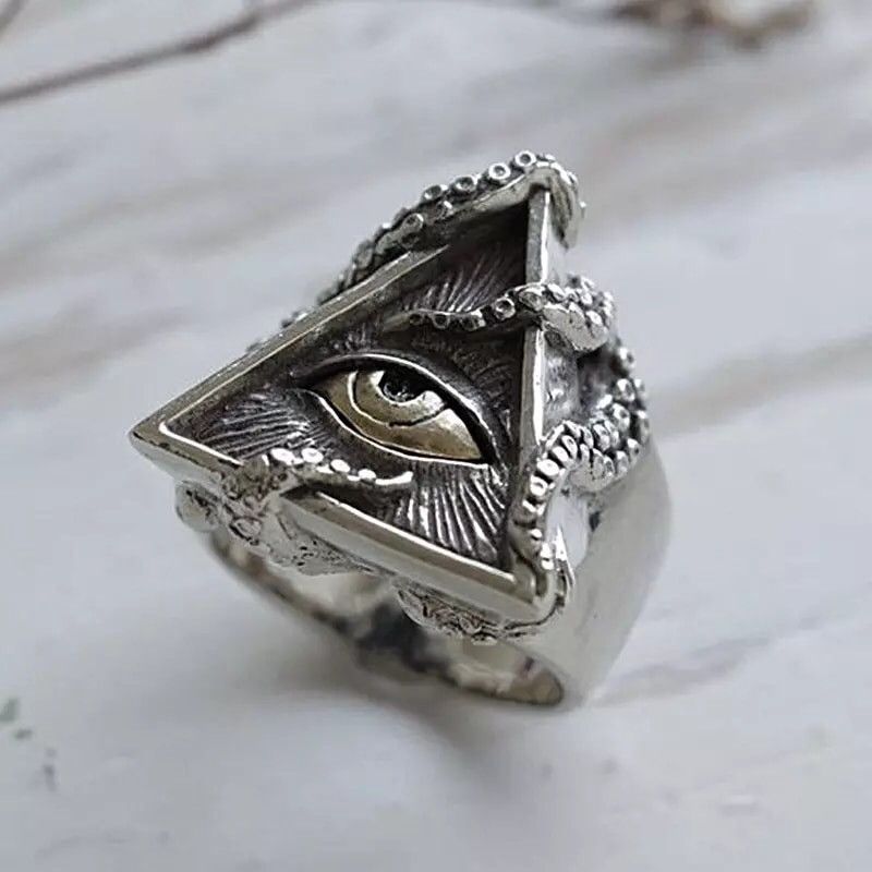 Men's Eye Of Horus Stainless Steel Ring – Egyptian Protection Symbol Signet Ring, Hypoallergenic & Scratch Resistant - View #9