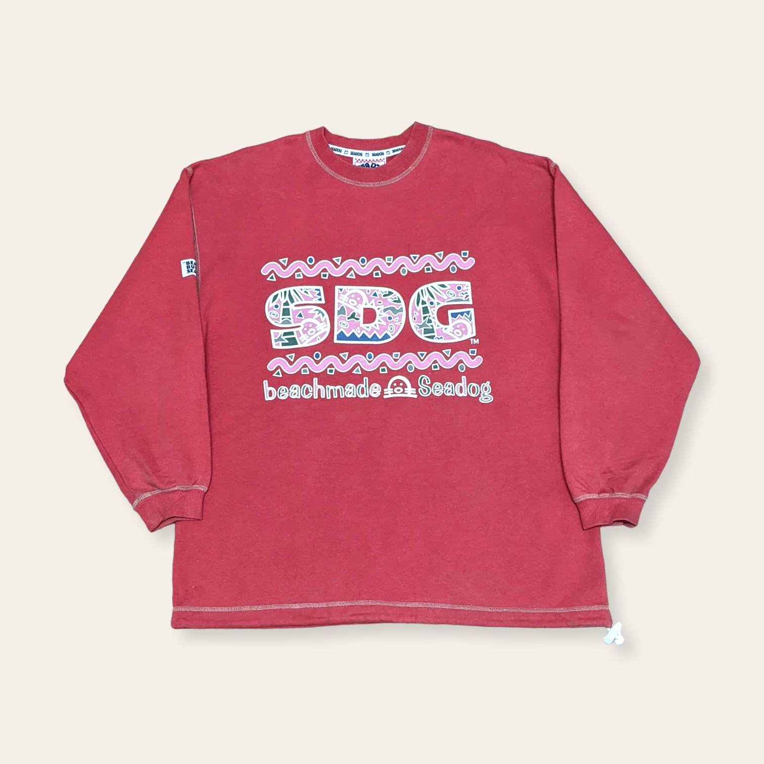 Vintage Beachmade Seadog Surf Pullover Sweatshirt