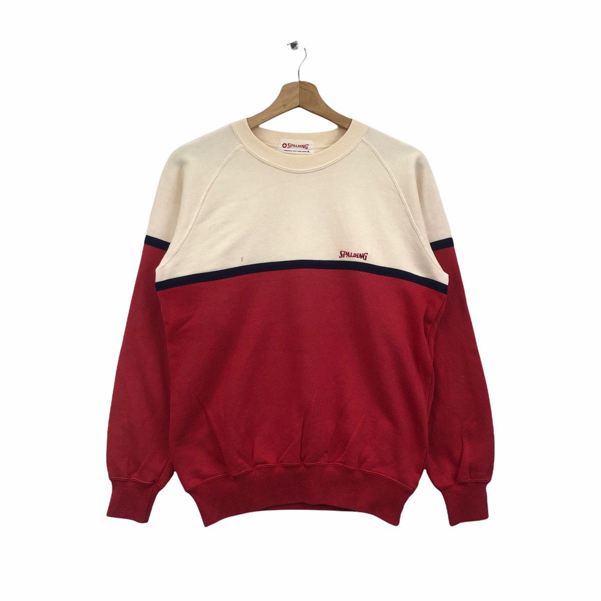 Vintage Spalding Script Two Color Block Essential Crewneck