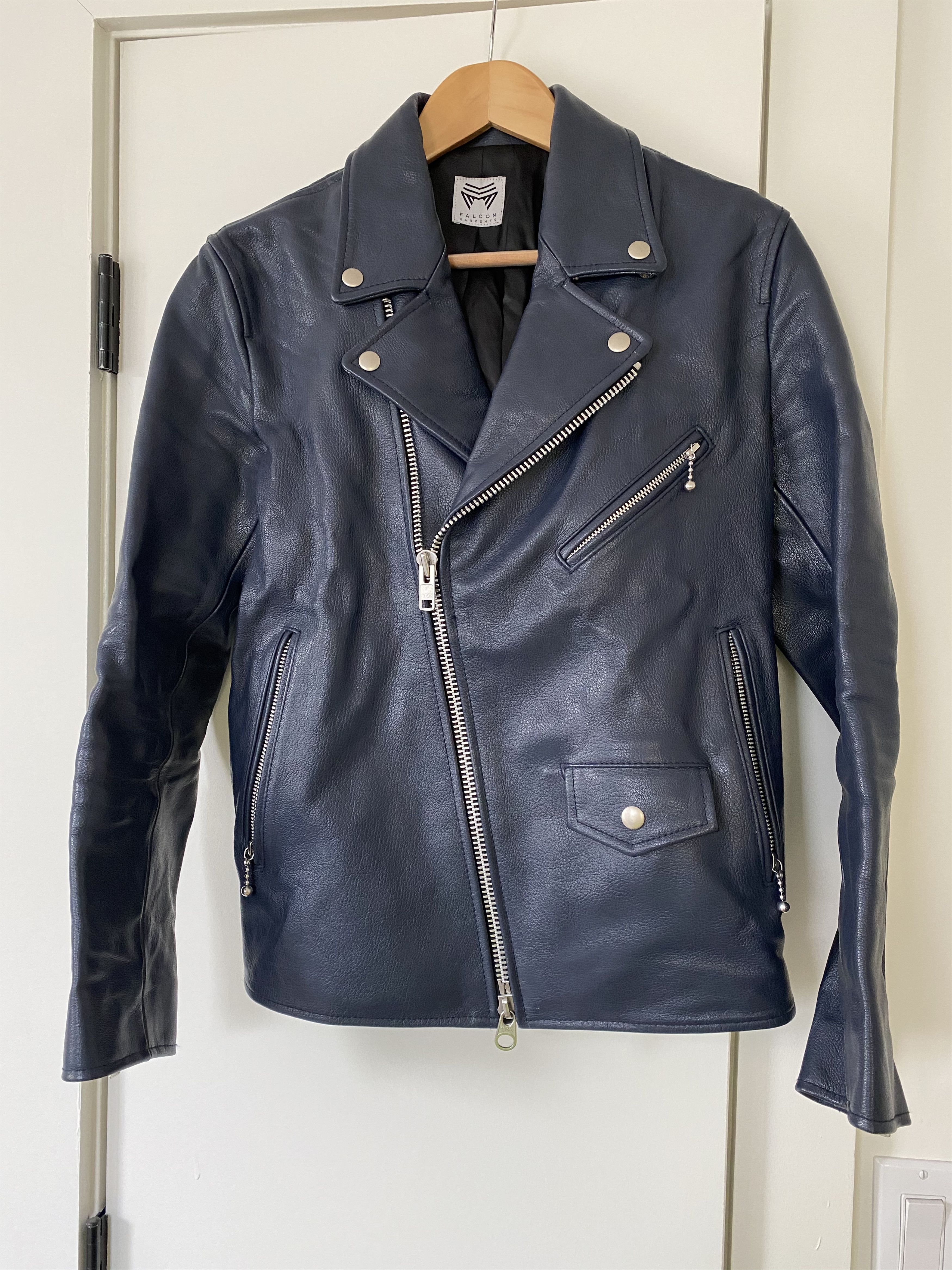 Temple Of Jawnz Double Rider Leather Jacket DR3 Navy Goatskin - Stock 45 Size US S / EU 44-46 / 1 - 1 Preview