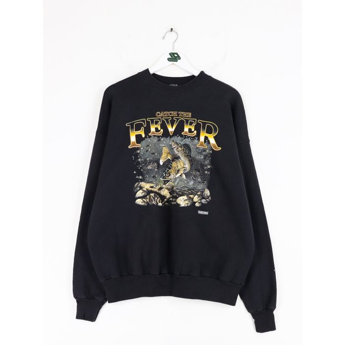Vintage Vintage Catch The Fever Fishing Sweatshirt Size XL