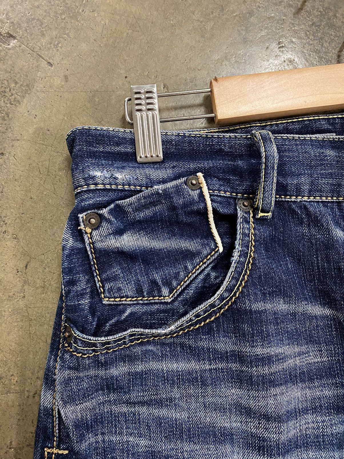 Japanese Brand × Vintage Vintage Thrashed Kunna Distressed Denim Pants Size 30" / US 8 / IT 44 - 6 Thumbnail