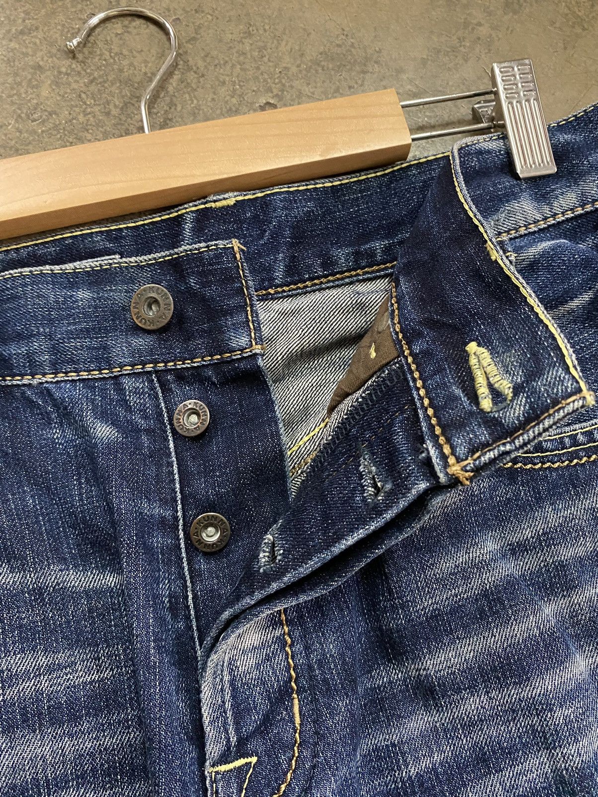 Japanese Brand × Vintage Vintage Thrashed Kunna Distressed Denim Pants Size 30" / US 8 / IT 44 - 8 Thumbnail