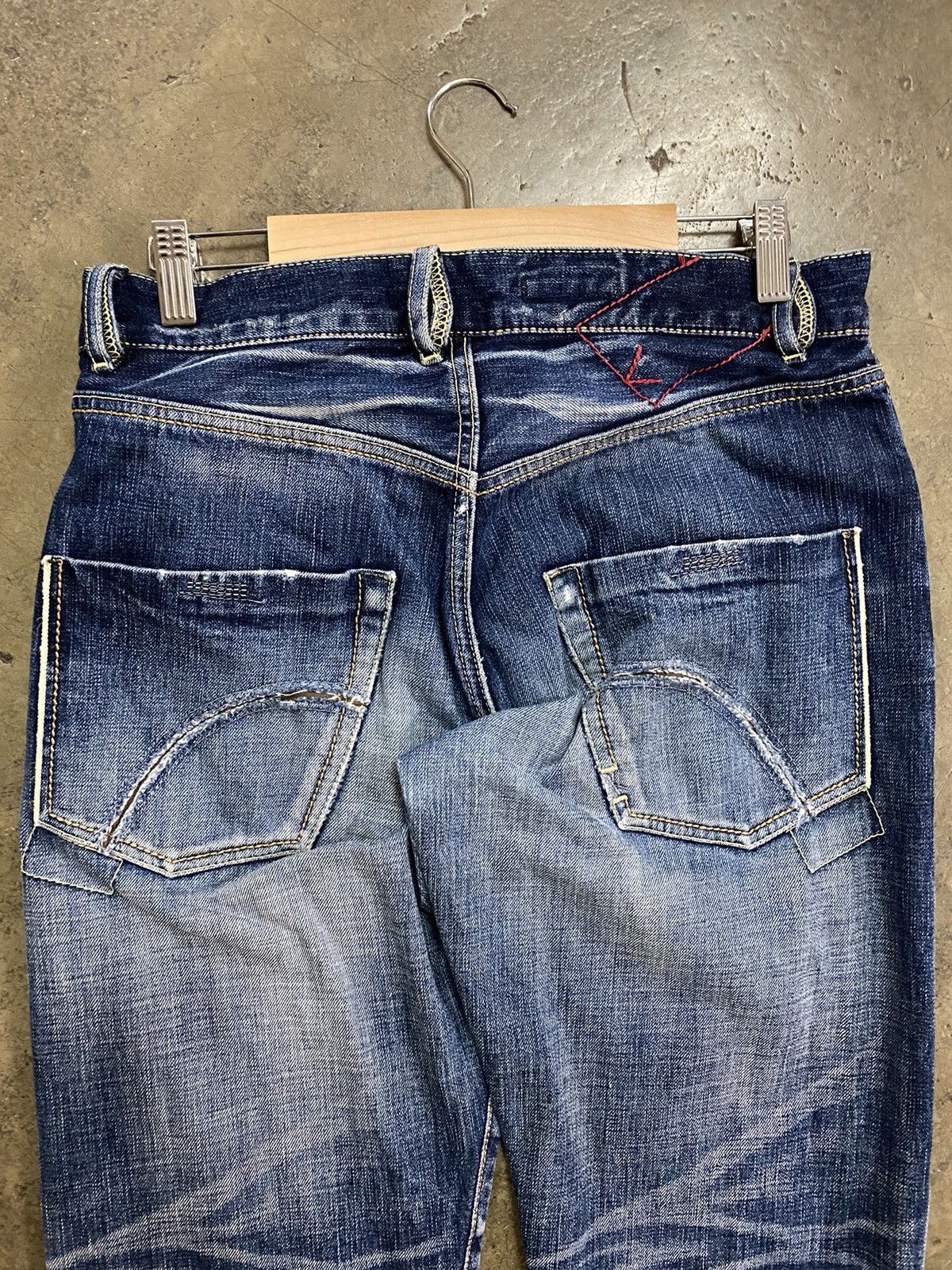 Japanese Brand × Vintage Vintage Thrashed Kunna Distressed Denim Pants Size 30" / US 8 / IT 44 - 12 Thumbnail