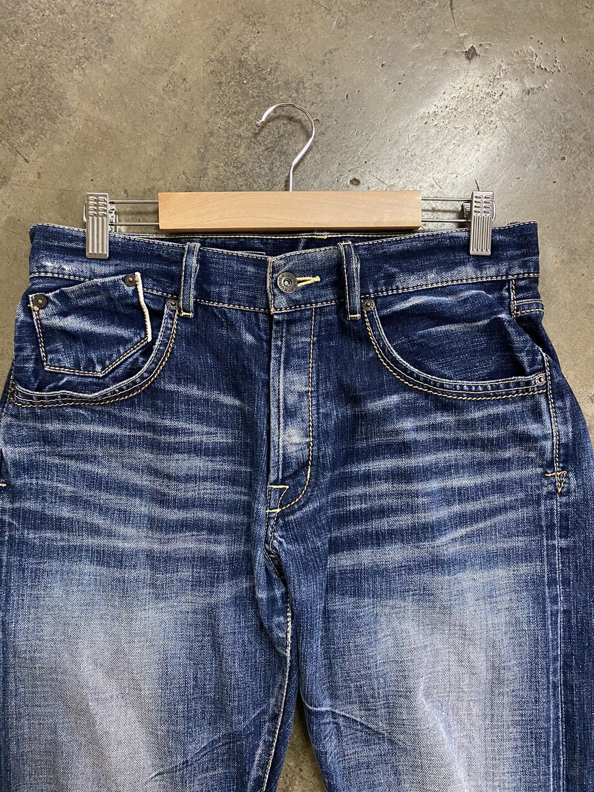 Japanese Brand × Vintage Vintage Thrashed Kunna Distressed Denim Pants Size 30" / US 8 / IT 44 - 2 Thumbnail