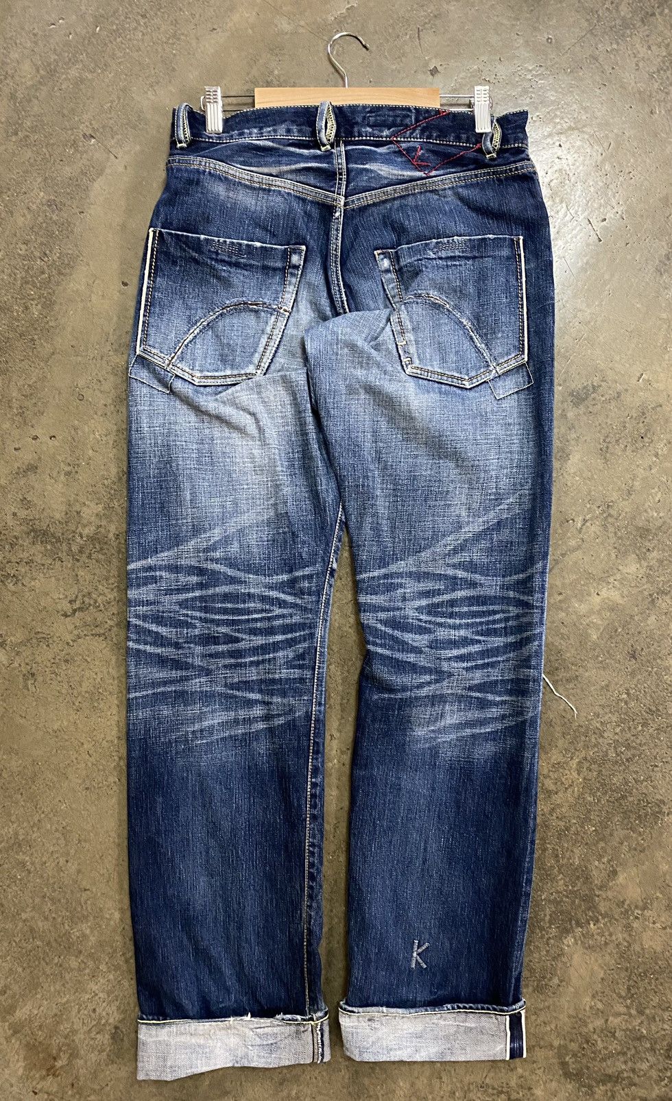 Japanese Brand × Vintage Vintage Thrashed Kunna Distressed Denim Pants Size 30" / US 8 / IT 44 - 11 Thumbnail
