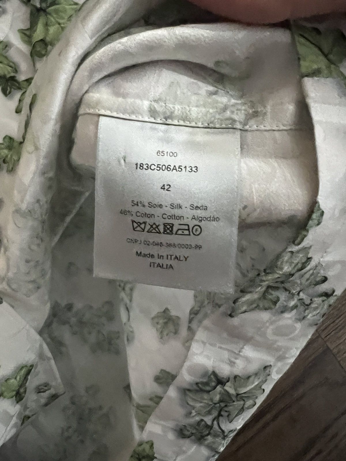 Dior × Kim Jones Oblique Logo Hawaiian Leaf Shirt 2021 Amoako Boafo Size US XL / EU 56 / 4 - 5 Thumbnail