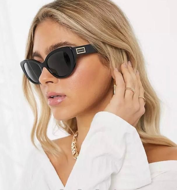 Versace Black New Ve4378-0VE4378 Cat Eye Eyewear Sunglasses